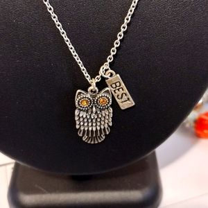 Bronze colored Owl with Topaz colored Eyes